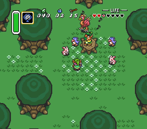 The Legend of Zelda: A Link to the Past gameplay, an example of a Super Nintendo adventure